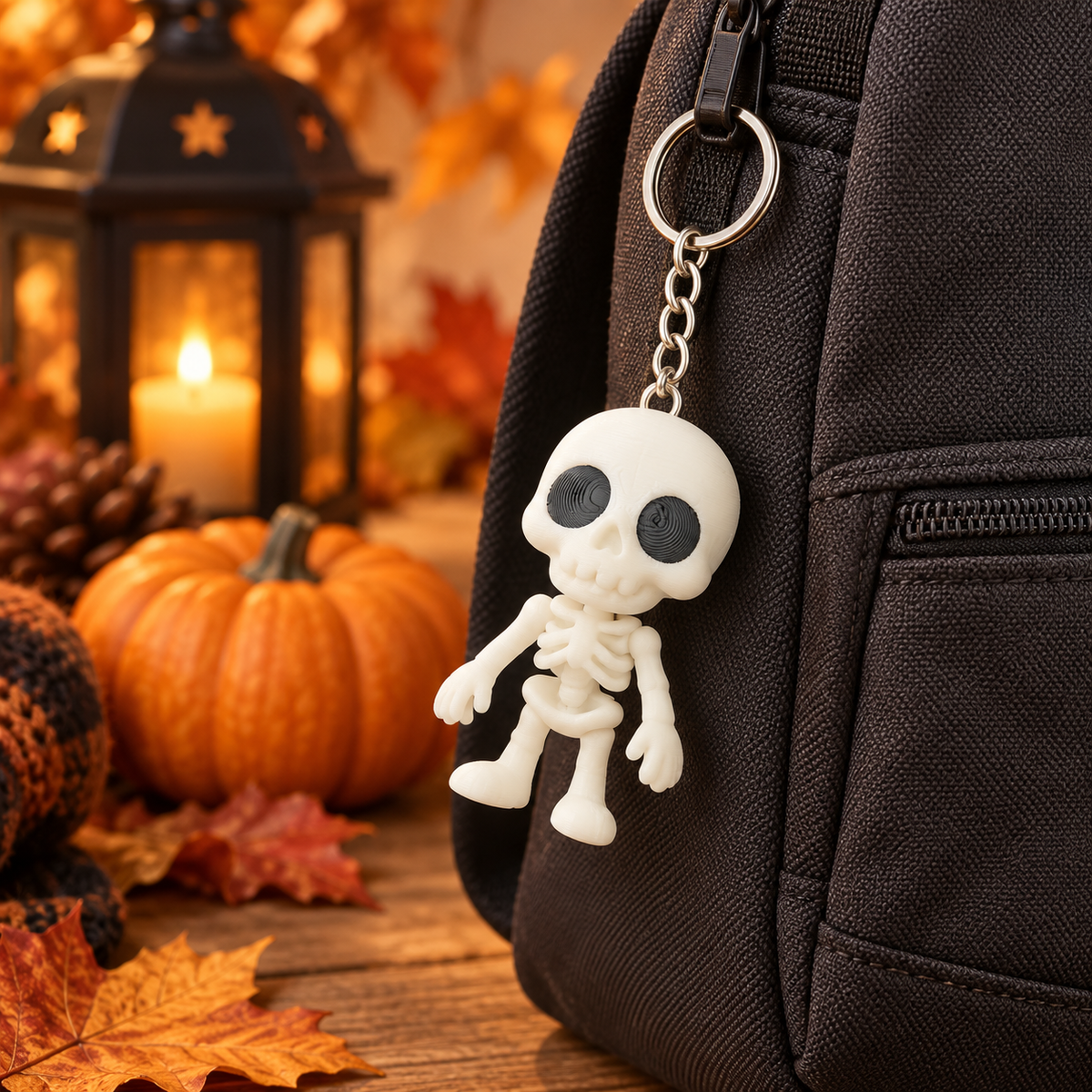 Halloween Flexi Skelett Schlüsselanhänger