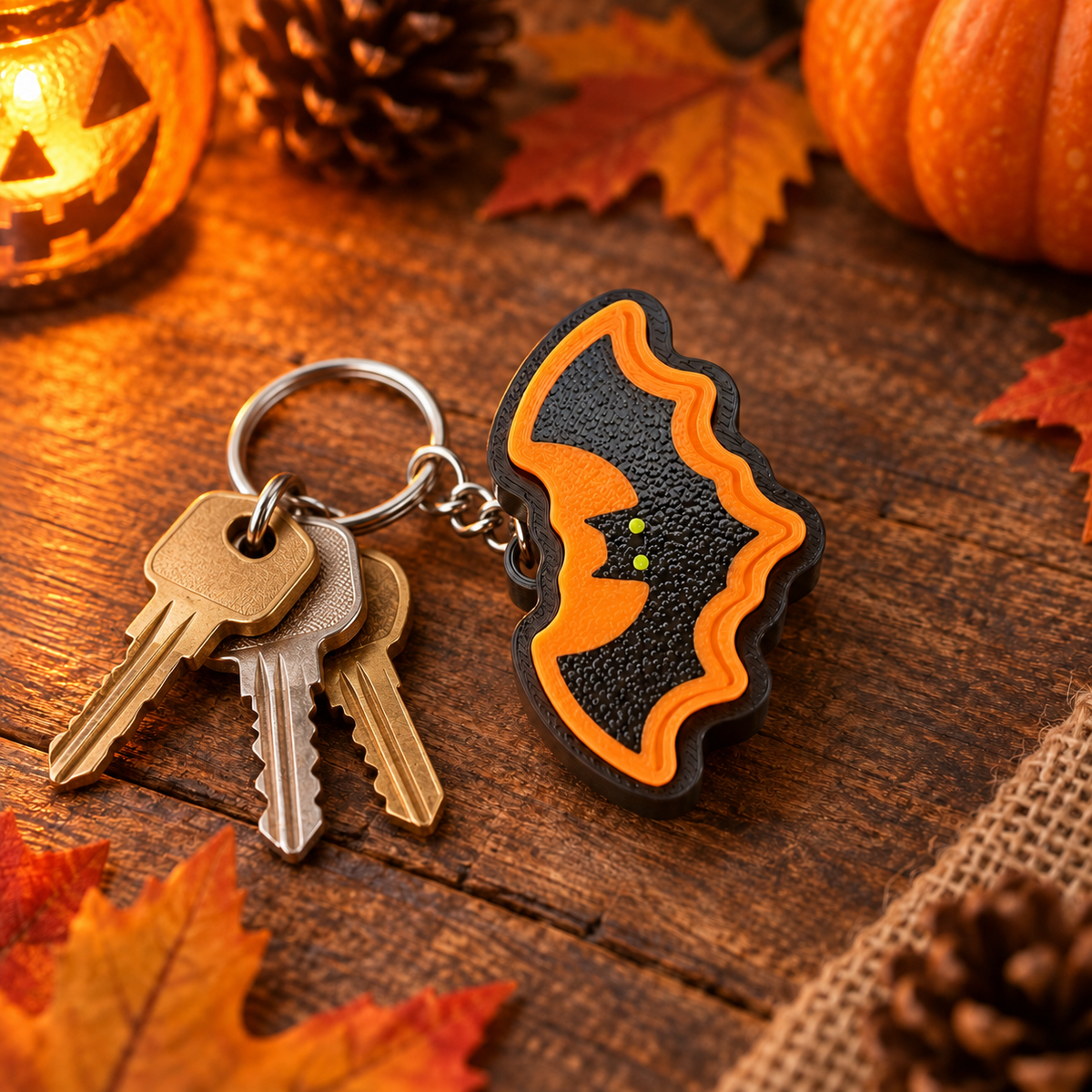 Halloween Fledermaus Klicker Schlüsselanhänger