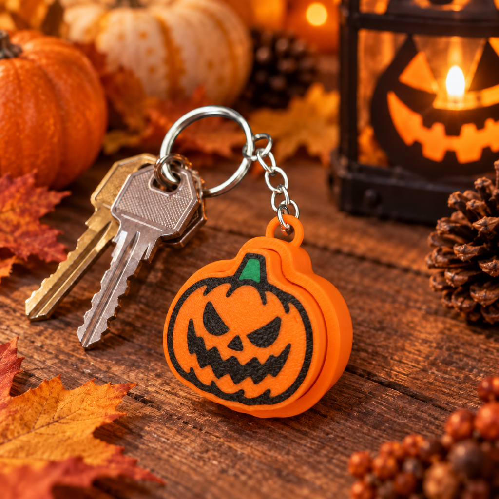 Halloween Kürbis Klicker Schlüsselanhänger