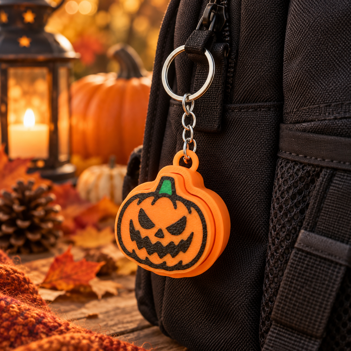 Halloween Kürbis Klicker Schlüsselanhänger